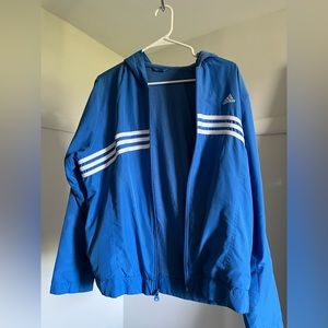 Blue Adidas zip up jacket